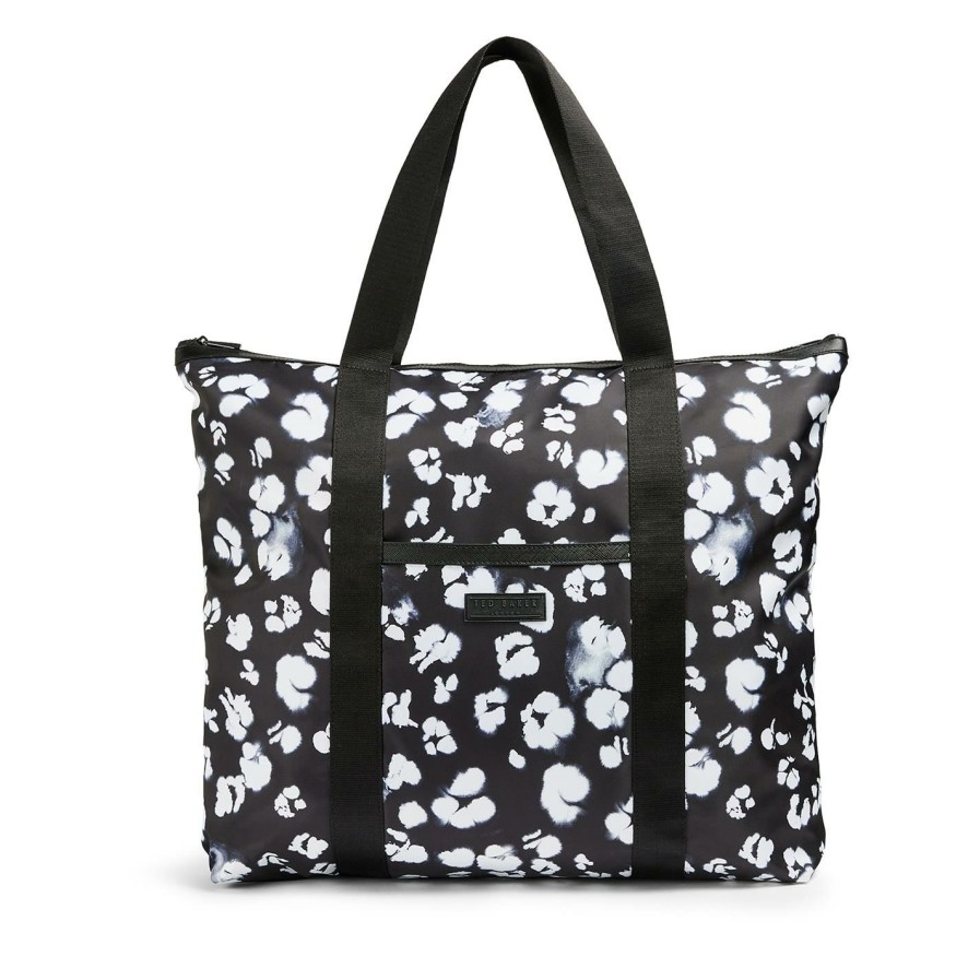 Bags & Luggage Ted Baker | Ted Baker Shirla Nylon Tote Bag Womens For Handbags Colour Black