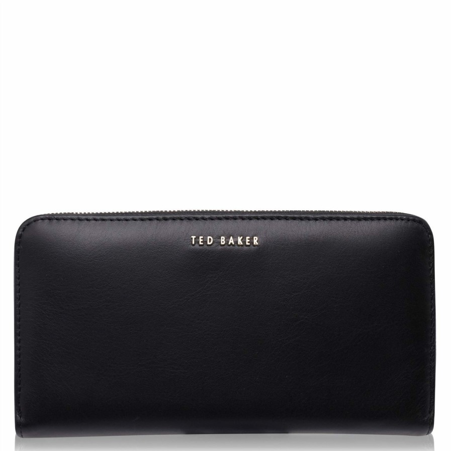 Bags & Luggage Ted Baker | Ted Baker Ted Baker Garcey Core Zip Around Purse Womens For Purses Colour Black