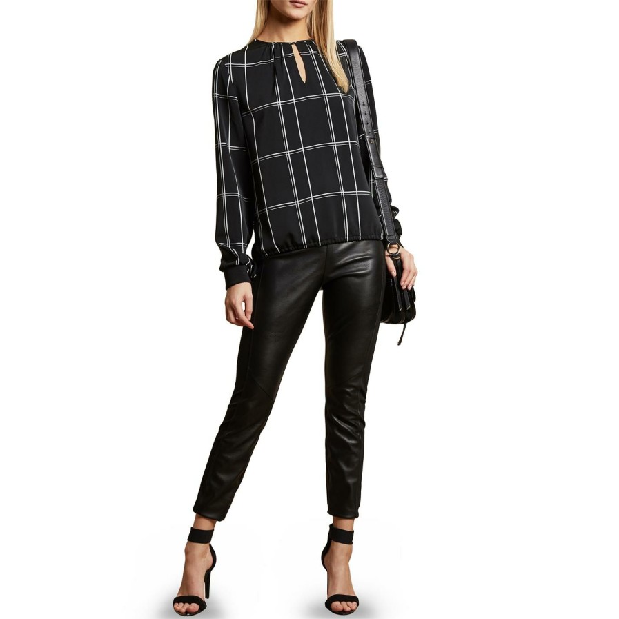 Women Ted Baker | Ted Baker Melo Keyhole Top For Blouses & Shirts Colour Black