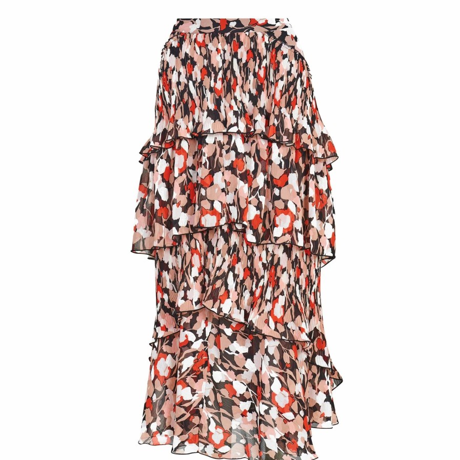 Women Ted Baker | Ted Baker Dornie Midi Skirt For Skirts Colour Pink