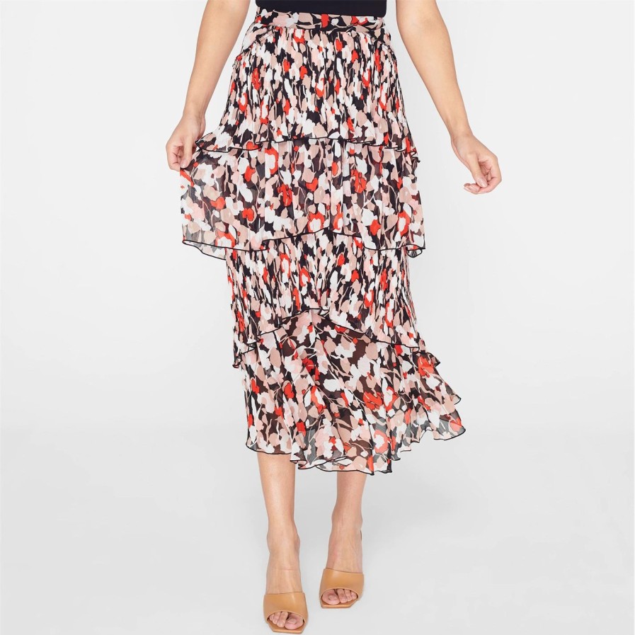 Women Ted Baker | Ted Baker Dornie Midi Skirt For Skirts Colour Pink