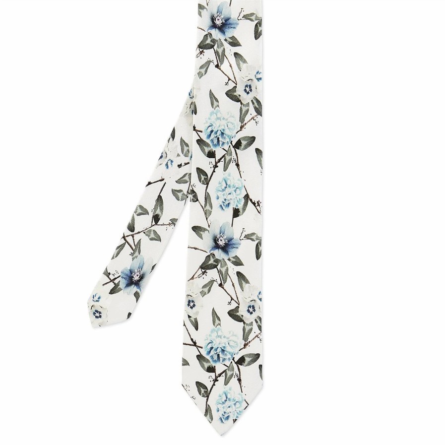 Accessories Ted Baker | Ted Baker Ted Baker Benni Silk Tie Mens For Ties Colour White