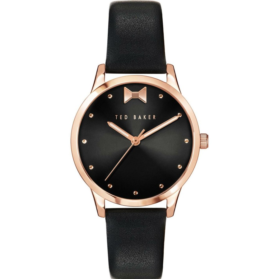 Accessories Ted Baker | Ted Baker Ted Baker Fitzrovia Bow Watch Womens For Ladies' Watches Colour Black/Rose Gold