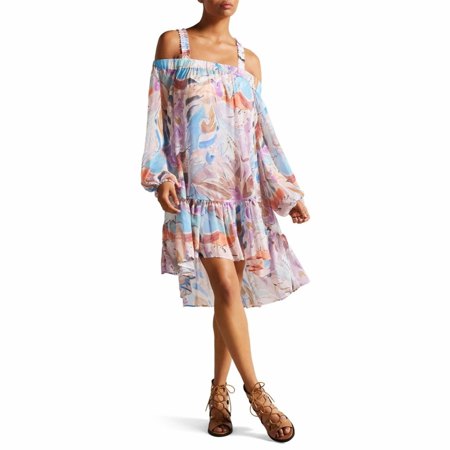 Women Ted Baker | Ted Baker Junyper Cover Up For Kaftans & Sarongs Colour Ivory