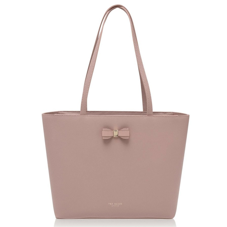 Bags & Luggage Ted Baker | Ted Baker Ted Baker Aveeda Bow Leather For Handbags Colour Dusky Pink