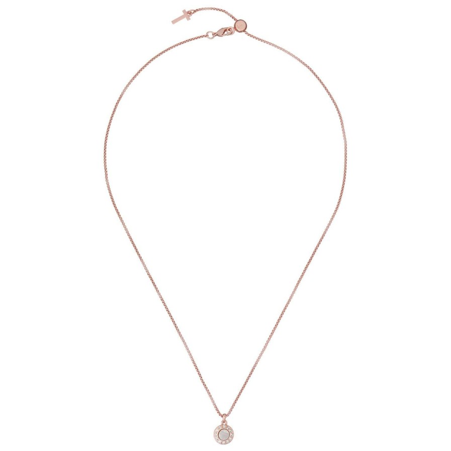 Accessories Ted Baker | Ted Baker Gemmarh Gem Button Pendant For Necklaces Colour Rose Gold/Clear