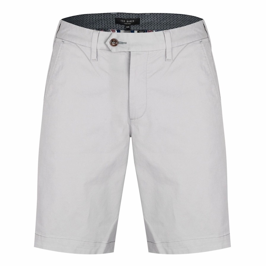 Men Ted Baker | Ted Baker Selshor Shorts For Shorts Colour Light Grey