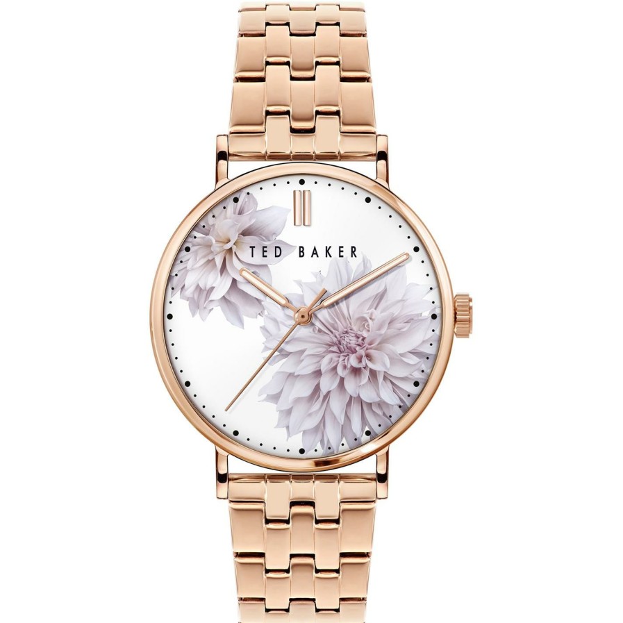 Accessories Ted Baker | Ted Baker Ted Baker Phylipa Peonia Watch Womens For Ladies' Watches Colour Rose Gold/White