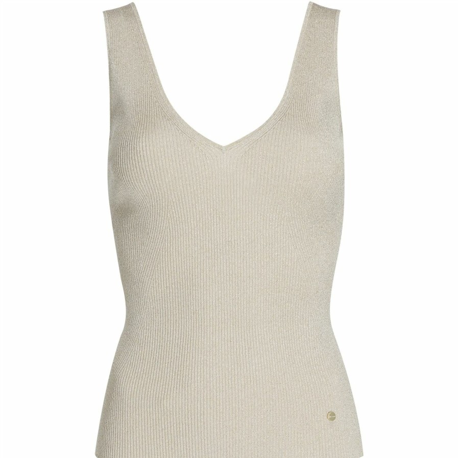 Women Ted Baker | Ted Baker Niyalia Vest For Tops Colour Natural