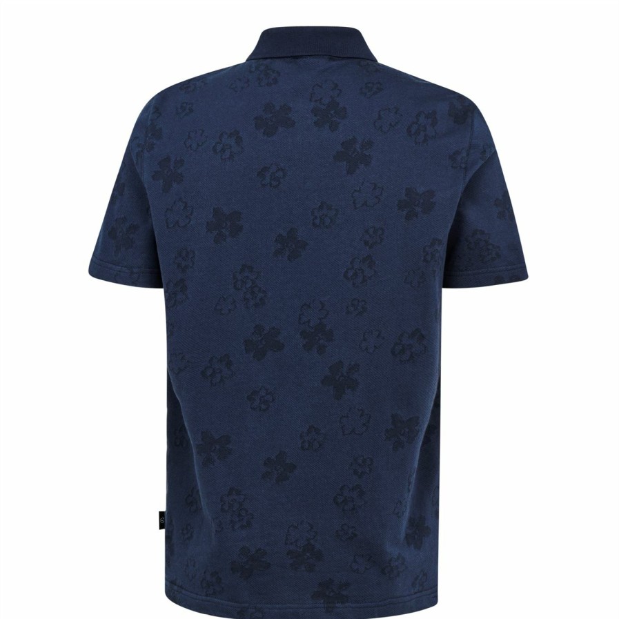 Men Ted Baker | Ted Baker Tyssen Floral Polo Shirt For Polo Shirts Colour Dk Navy