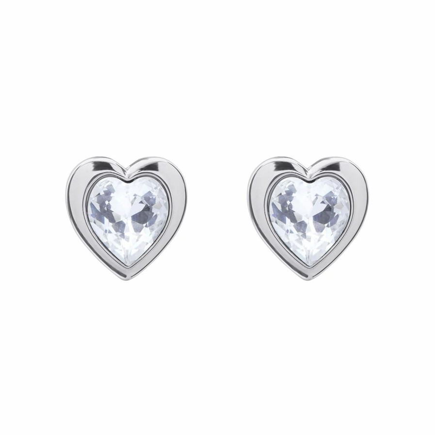 Accessories Ted Baker | Ted Baker Han Crystal Heart Stud Earrings For Earrings Colour Silver/Crystal