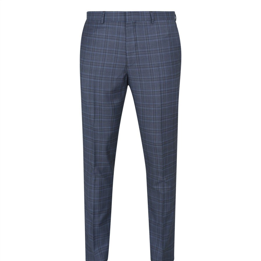 Men Ted Baker | Ted Baker Bollits Slim Fit Trousers For Complete Suits Colour Blue