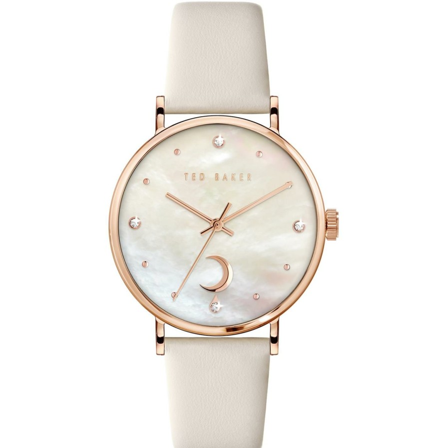 Accessories Ted Baker | Ted Baker Ted Baker Phylipa Moon Watch Womens For Ladies' Watches Colour White/Rose Gold