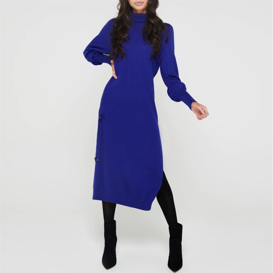 Women Ted Baker | Ted Baker Aavvaa Midi Dress For Dresses Colour Blue