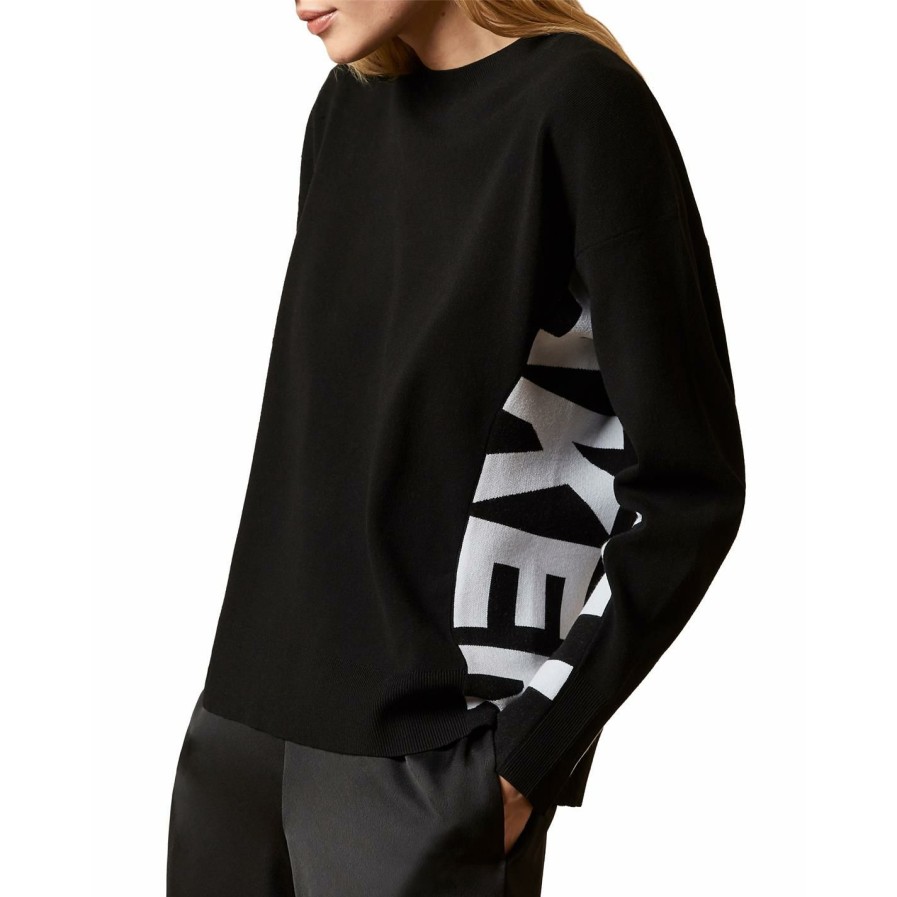 Women Ted Baker | Ted Baker Keyzay T Shirt For Knitwear Colour Black