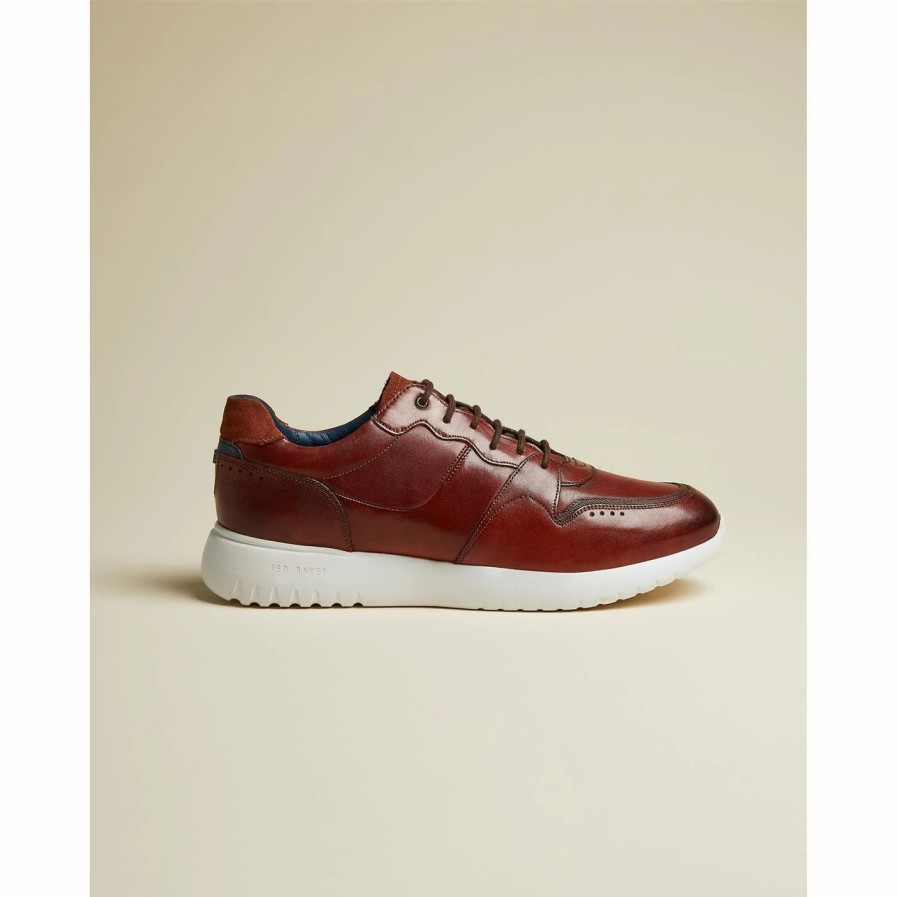 Shoes & Boots Ted Baker | Ted Baker Ted Calist Sneaker Sn99 For Men'S Trainers Colour Tan