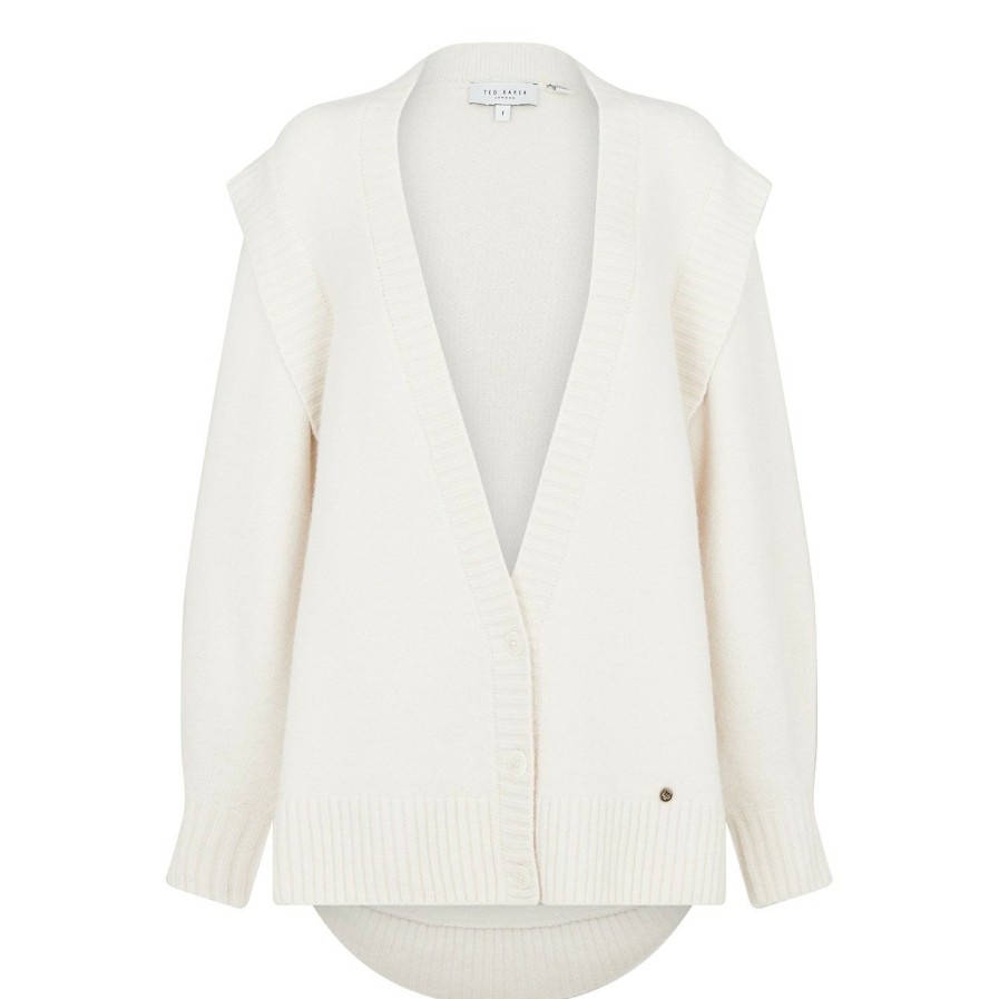 Women Ted Baker | Ted Baker Joplyin Cardigan For Knitwear Colour Natural