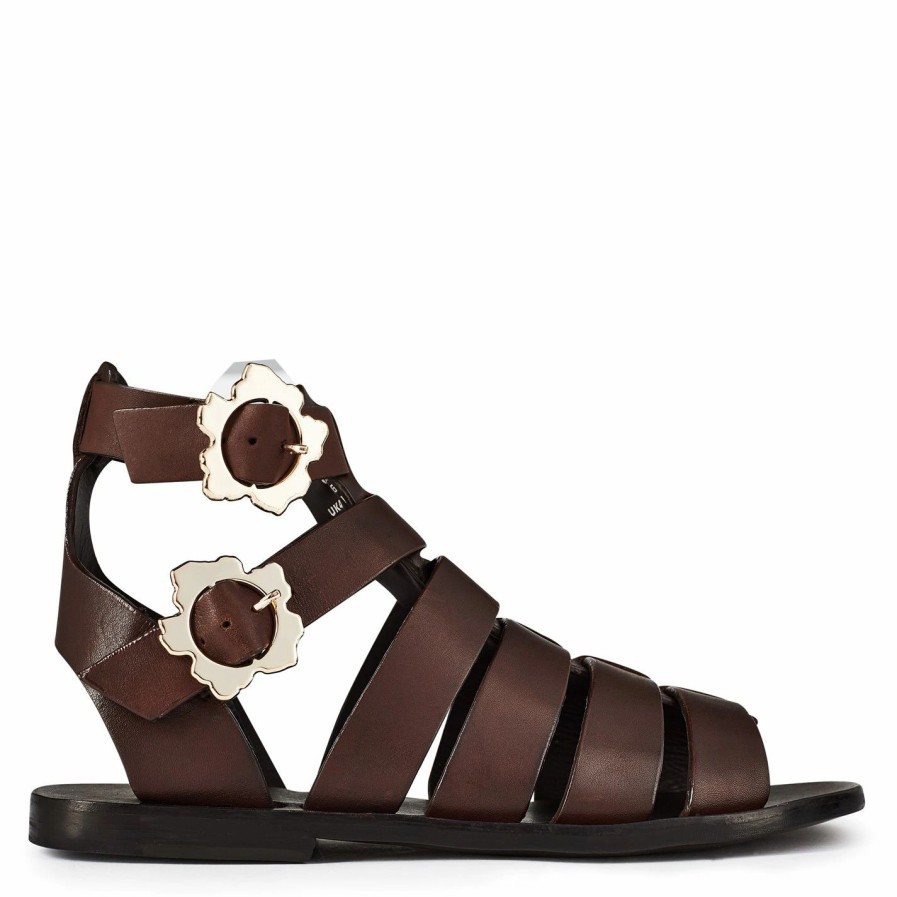 Shoes & Boots Ted Baker | Ted Baker Ted Graycey Ld23 For Women'S Sandals Colour Dk-Brown