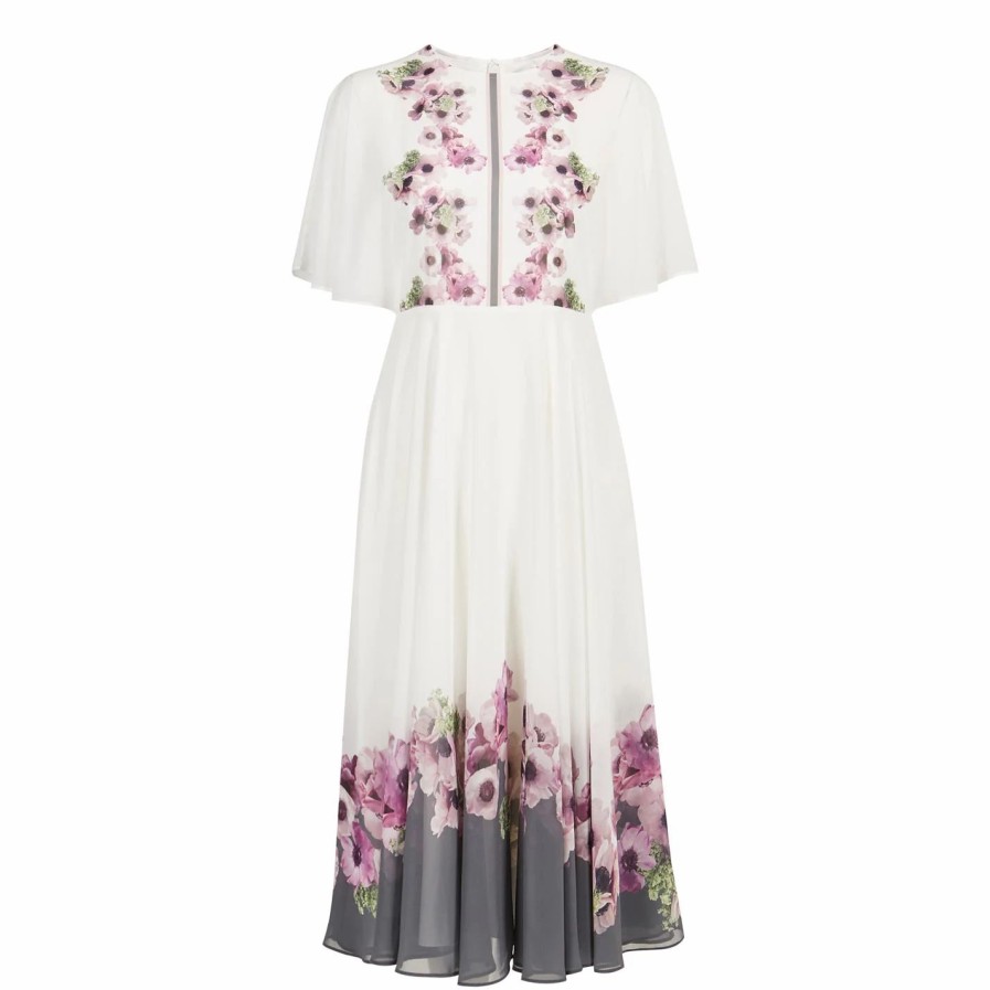 Women Ted Baker | Ted Baker Begoni Dress For Bridesmaid Dresses Colour Ivory