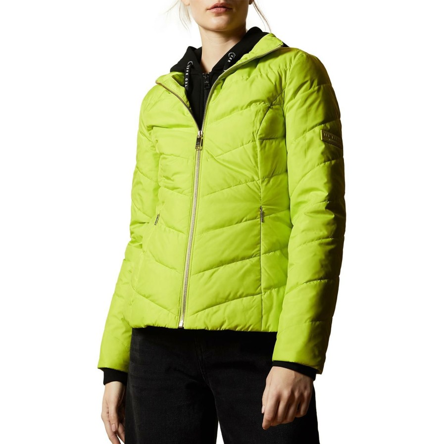 Women Ted Baker | Ted Baker Renika Jacket For Coats & Jackets Colour Yellow