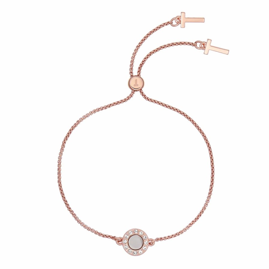 Accessories Ted Baker | Ted Baker Giselo Gem Button Bracelet For Bracelets & Bangles Colour Pink Gold/Cryst