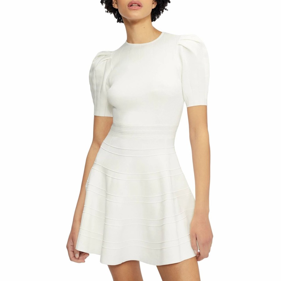 Women Ted Baker | Ted Baker Velvey Dress For Dresses Colour Ivory