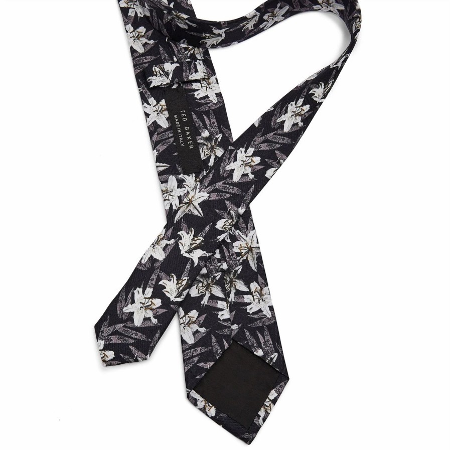 Accessories Ted Baker | Ted Baker Ted Baker Floral Tie Mens For Ties Colour Black