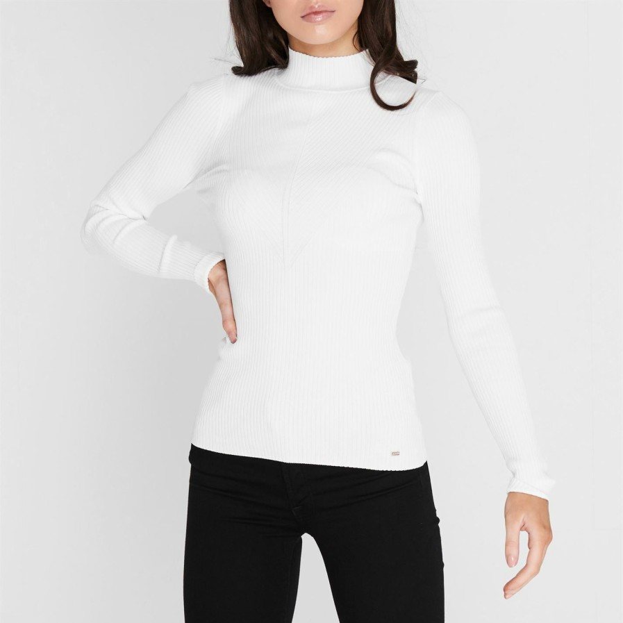 Women Ted Baker | Ted Baker Taralyn Jumper For Knitwear Colour White