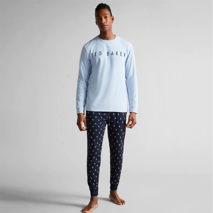 Men Ted Baker | Ted Baker Pyjama Box Gift Set For Pyjamas Colour Bl1-400