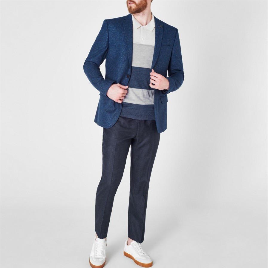 Men Ted Baker | Ted Baker Bonnie Suit Jacket For Suit Jackets & Blazers Colour Blue