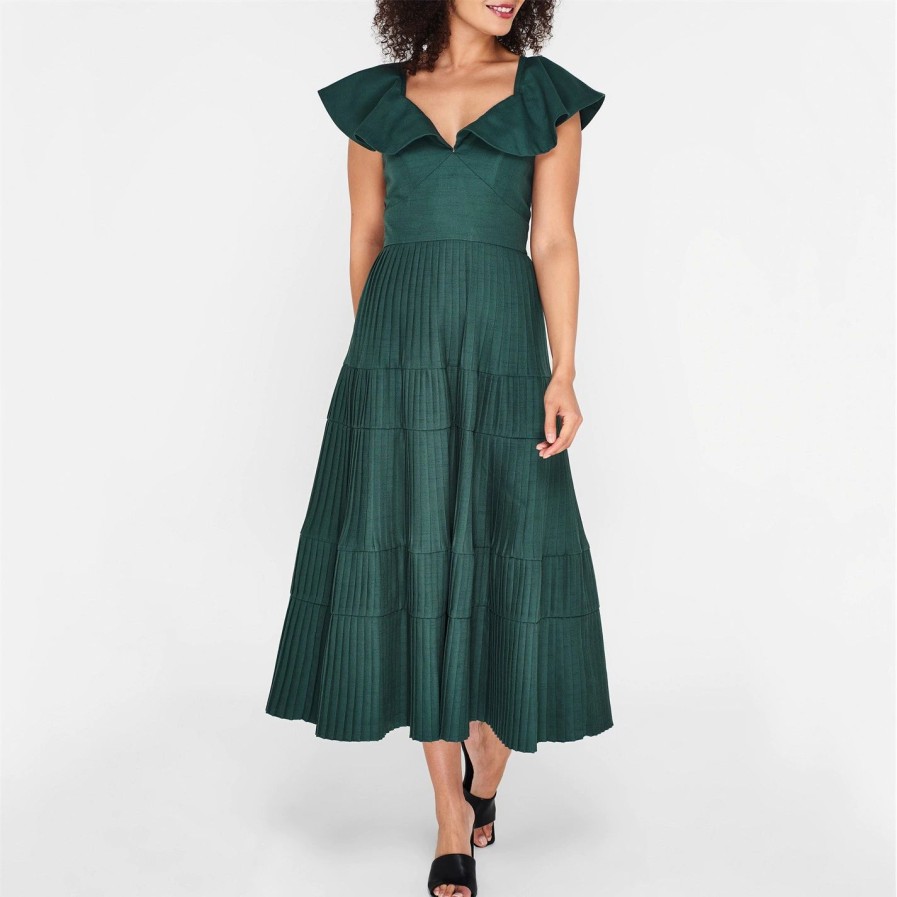 Women Ted Baker | Ted Baker Iveth Dress For Prom Dresses Colour Teal Blue