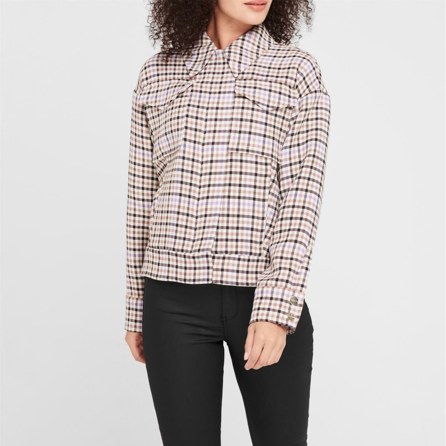 Women Ted Baker | Ted Baker Luina Jacket For Coats & Jackets Colour Natural