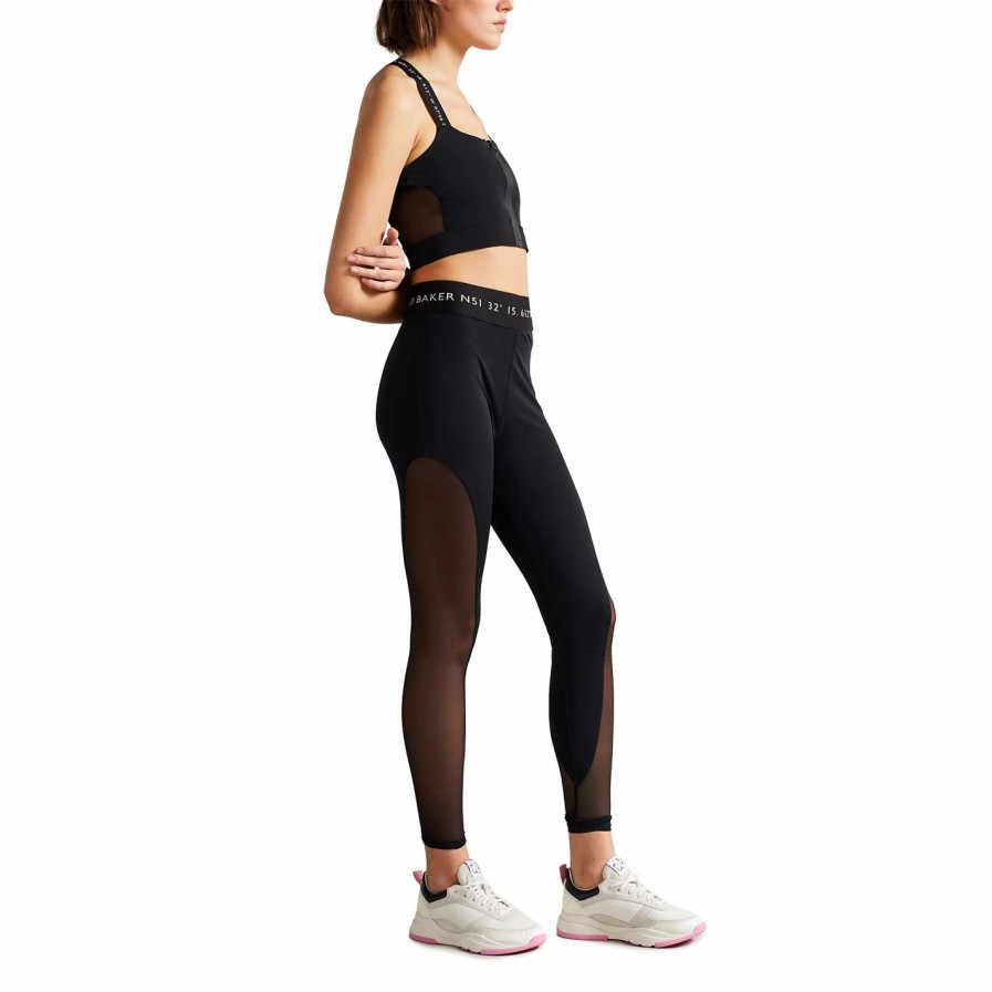 Sports & Fitness Ted Baker | Ted Baker Fiore Activewear Sports Bra For Sports Bras Colour Black