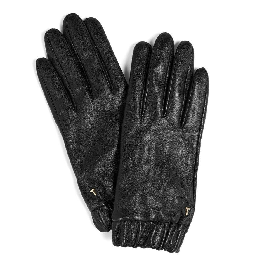 Accessories Ted Baker | Ted Baker Emilli Leather Gloves For Ladies' Gloves Colour Black