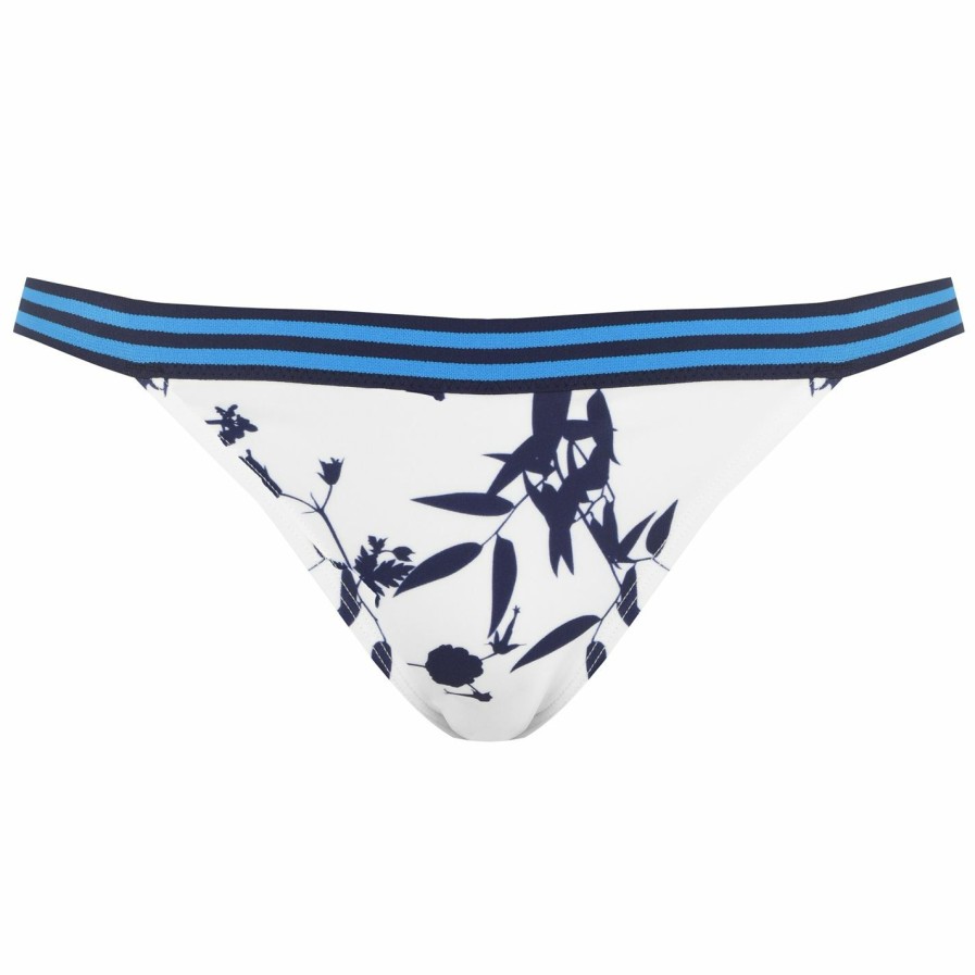 Women Ted Baker | Ted Baker Bluebell Bikini Briefs For Bikinis Colour White