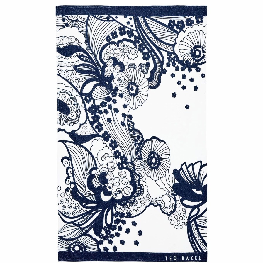 Home & Furniture Ted Baker | Ted Baker Ted Baker Retro Beach Towel For Towels Colour Navy/White