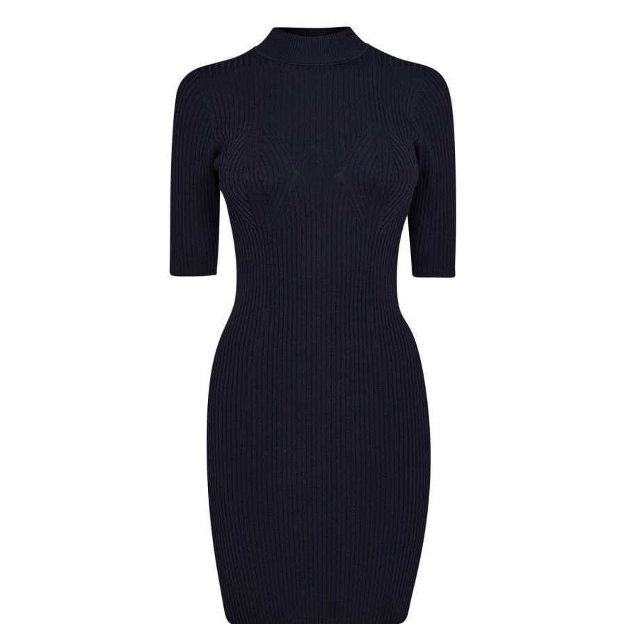 Women Ted Baker | Ted Baker Thheaa Mini Dress For Dresses Colour Dark Blue