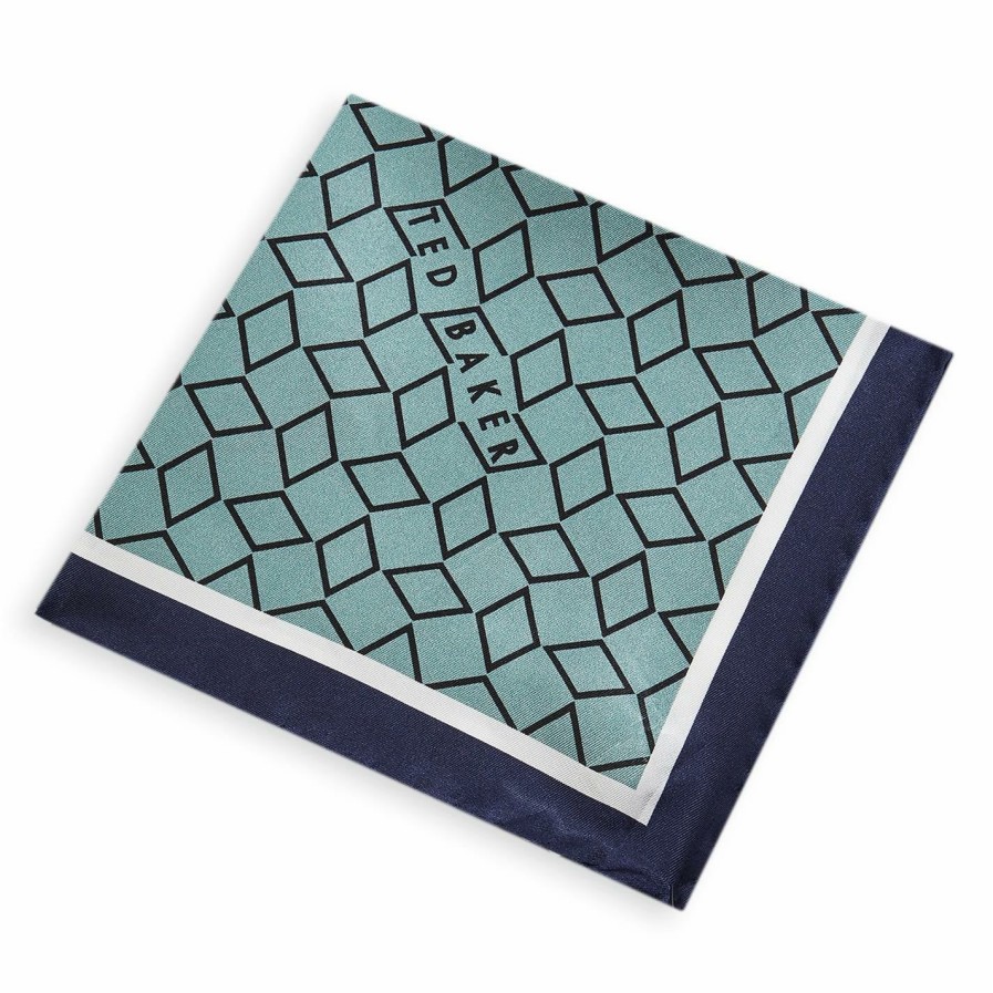 Accessories Ted Baker | Ted Baker Ted Baker Culver Pocket Square Mens For Handkerchiefs Colour Mid Green