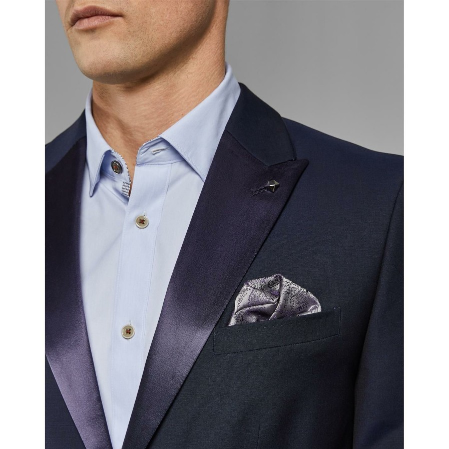 Men Ted Baker | Ted Baker Ted Marlie Dnr Jkt Sn99 For Big & Tall Suit Jackets Colour Navy