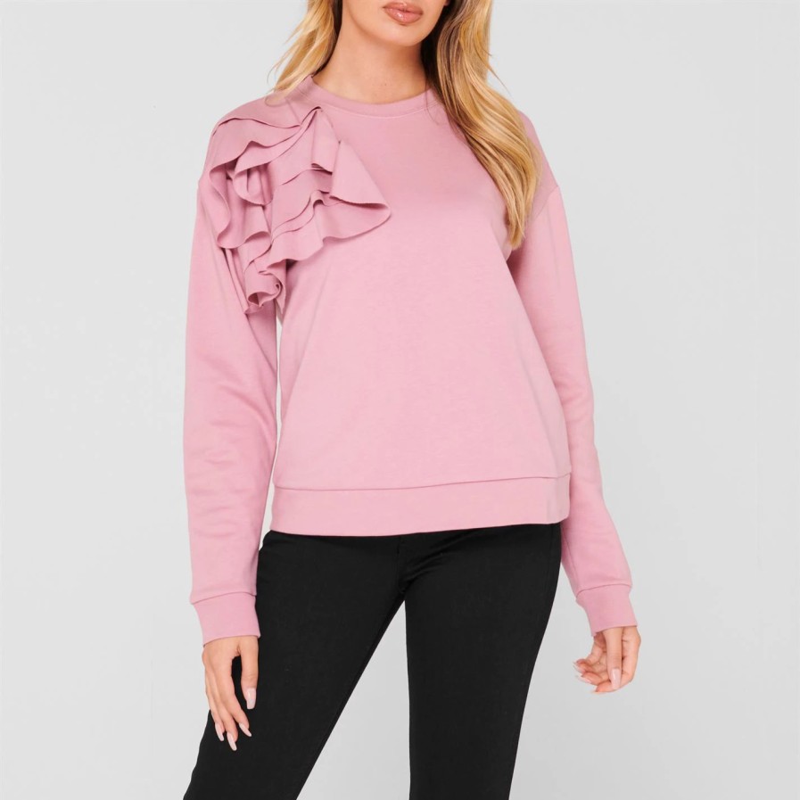 Women Ted Baker | Ted Baker Ozai Sweater For Hoodies And Sweatshirts Colour Pink