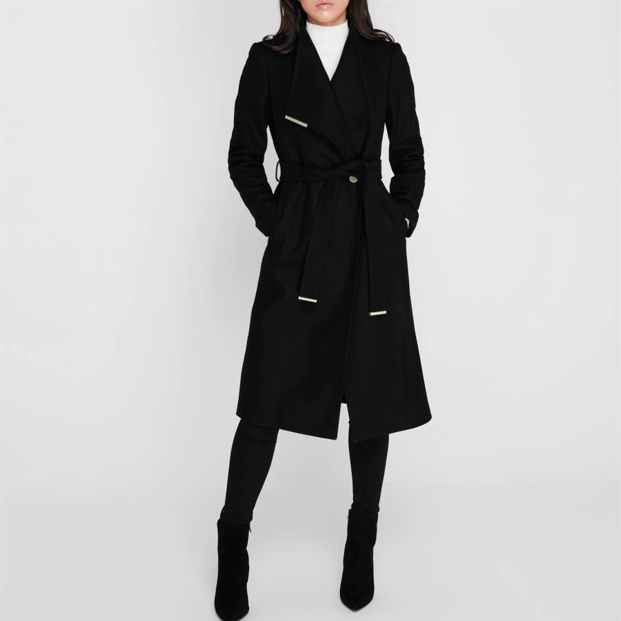 Women Ted Baker | Ted Baker Ted Baker Rose Wool Jacket For Coats & Jackets Colour Black