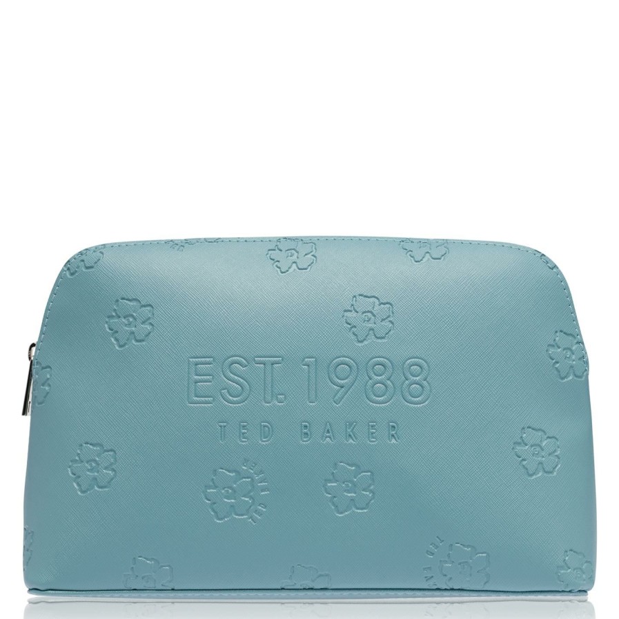 Bags & Luggage Ted Baker | Ted Baker Ted Baker Liziey Wash Bag Womens For Makeup Cases & Washbags Colour Teal-Blue