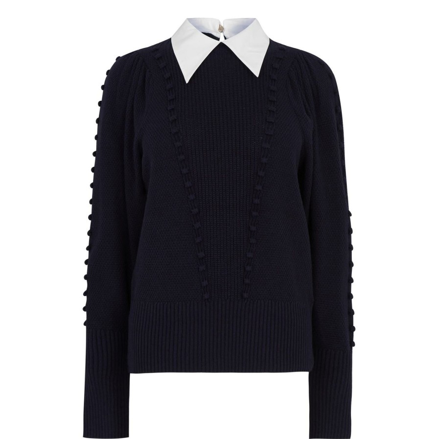 Women Ted Baker | Ted Baker Aledina Jumper For Knitwear Colour Dark Navy