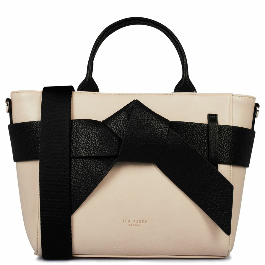 Bags & Luggage Ted Baker | Ted Baker Jimsa Bow Pu Crossbody Bag For Handbags Colour Cream