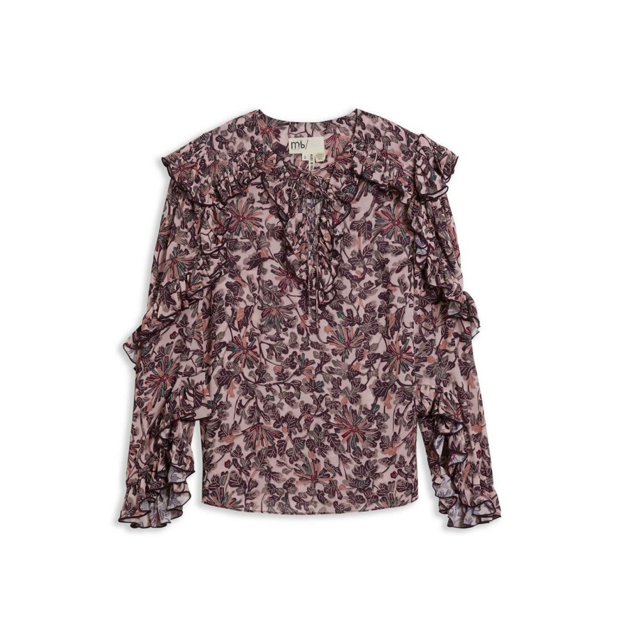 Women Ted Baker | Ted Baker Ted Baker Barleaa Frill Top For Blouses & Shirts Colour Pink