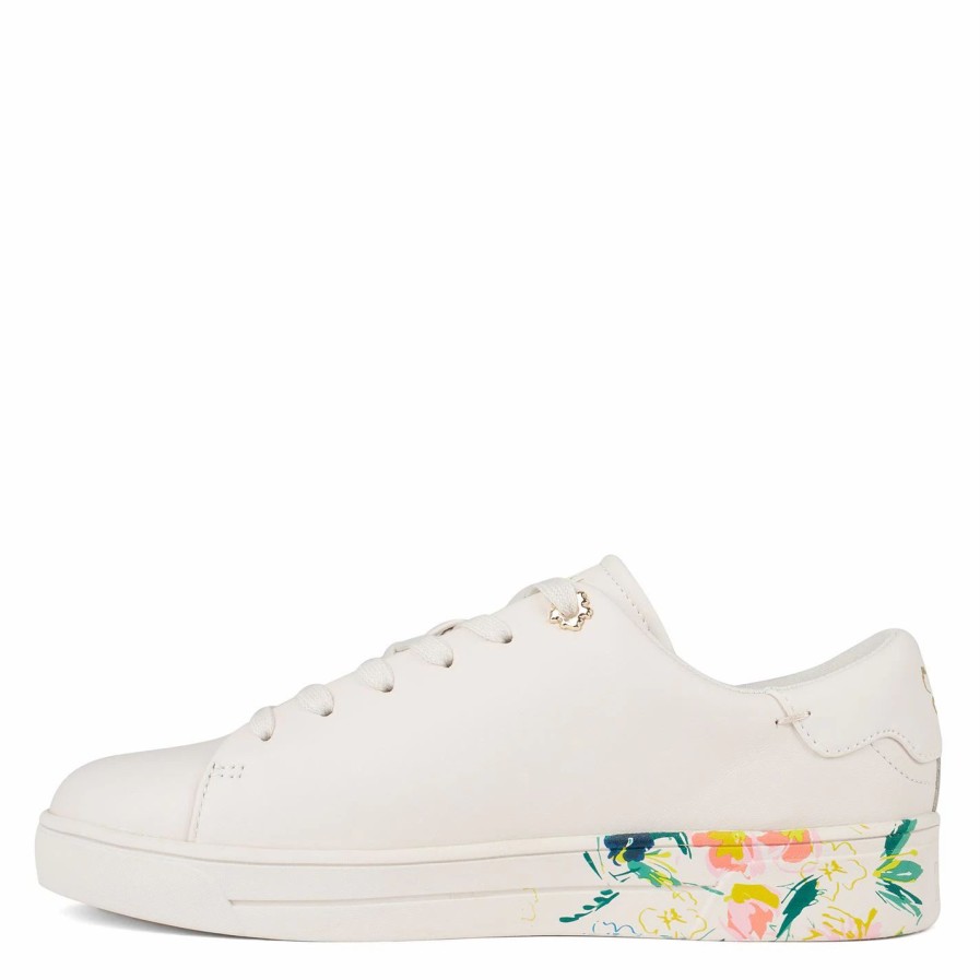 Shoes & Boots Ted Baker | Ted Baker Womens Timaya Low Top Trainers For Women'S Trainers Colour Ivory