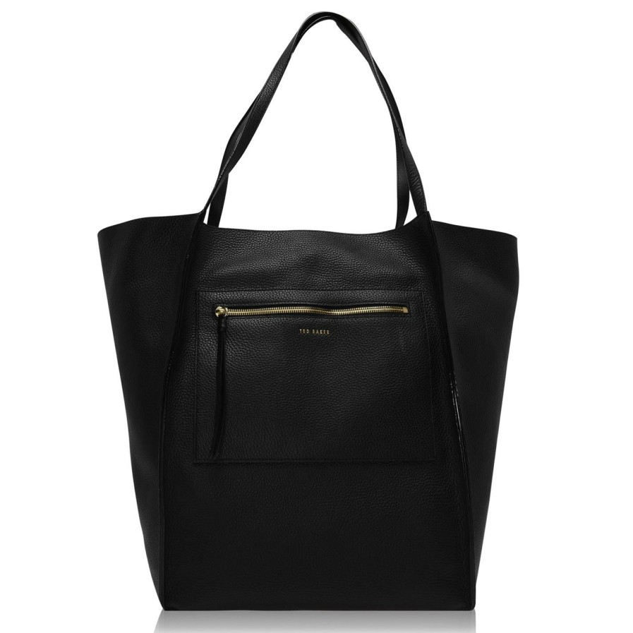 Bags & Luggage Ted Baker | Ted Baker Cammila Soft Leather Tote Bag For Handbags Colour Black