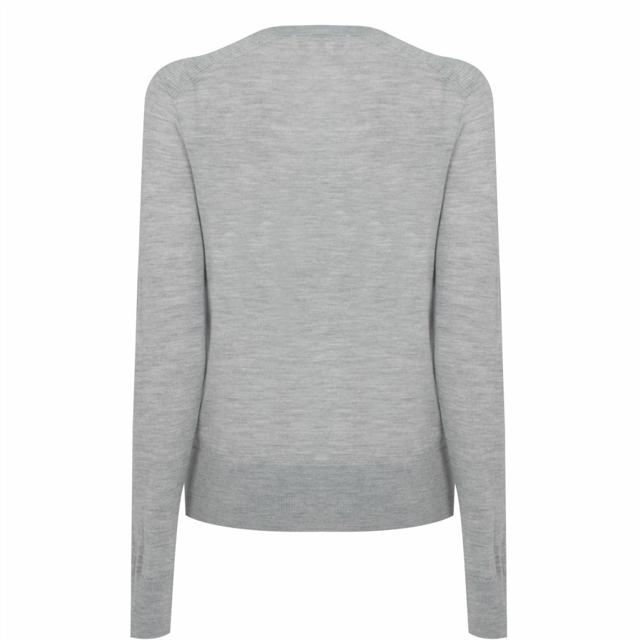 Women Ted Baker | Ted Baker Averill Knit Jumper For Tops Colour Grey-Marl