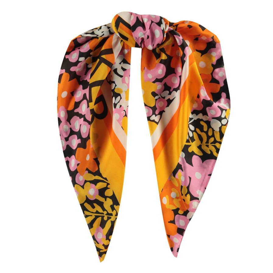 Accessories Ted Baker | Ted Baker Ted Baker Dories Floral Square Scarf Womens For Women'S Scarves Colour Black