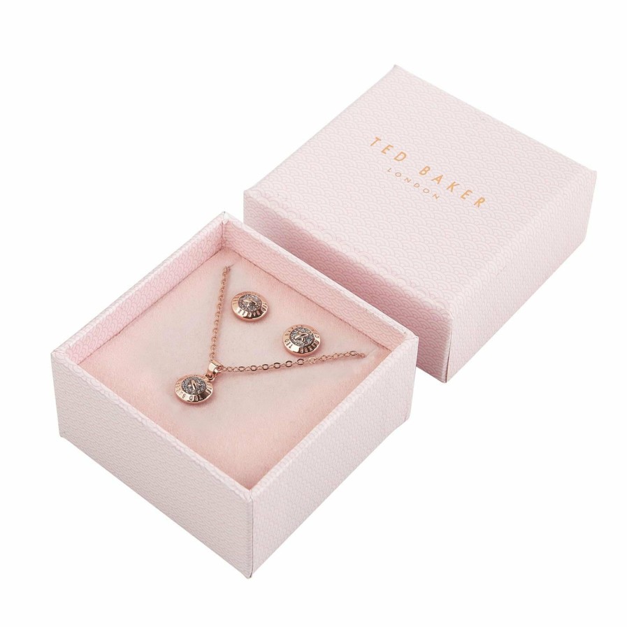 Accessories Ted Baker | Ted Baker Emillia Mini Button Gift Set For Jewellery Sets Colour Rose Gold